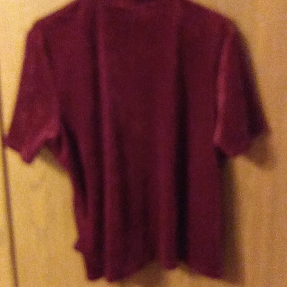 A Red Polyester Short Sleeve Shirt - Picture 4 of 4